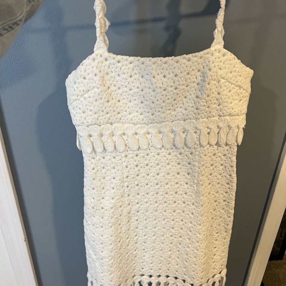 SAYLOR Ivory Crochet Dress